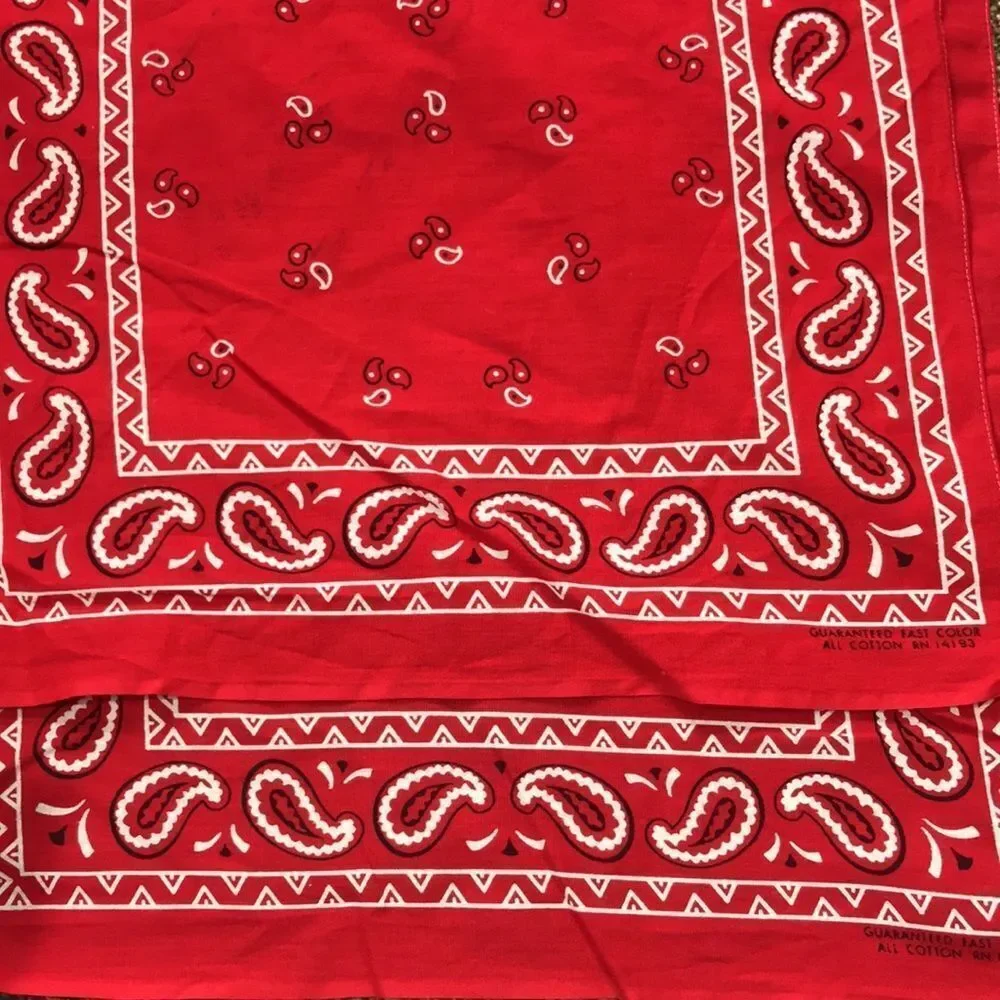 VTG, 4 Ps, BANDAS GUARANTEED FAST COLOR ALL COTTON RN 14193 UNISEX SZ, 18X16